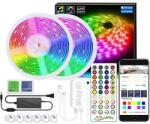 ELMARK Bluetooth led rgb ЛЕНТА С МУЗИКАЛЕН И ЗВУКОВ КОНТРОЛ - КОМПЛЕКТ (99led987s)