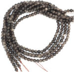  Obsidian Argintiu Rotund Margele Pietre Semipretioase pentru Bijuterii 4x4 mm