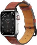 Hurtel Husa Strap Leather Leather strap for Apple Watch SE, 8, 7, 6, 5, 4, 3, 2, 1 (41, 40, 38 mm) band bracelet red - vexio
