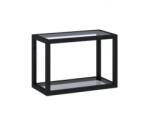 AREZZO design design MONTEREY Függőpolc üveggel 40/28 matt fekete (21, 6) (AR-168188)