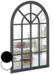 Casa Chic Savile, oglinda frantuzeasca in aspect de fereastra, rama din lemn, 120 x 80 cm (MIR-WIN-120X80-GREY) (MIR-WIN-120X80-GREY)