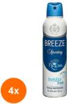 Breeze Set 4 x Deodorant Spray Sporting 24 h Breeze 150 ml