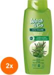 Wash&Go Set 2 x Sampon Wash&Go cu Extract de Ierburi, pentru Par Gras, 675 ml
