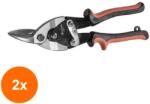 HARDEN Set 2 x Foarfeca pentru Tabla, Standard, 250 mm, Industrial, Harden, Model Standard, Taiere Dreapta (COR-2xZH570103) Cleste