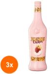 xuxu Set 3 x Lichior Xuxu Cream Strawberry & Vodka, 15% Alcool, 0.7 l