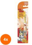 Naturaverde Set 4 x Periuta de Dinti Naturaverde Kids Tom & Jerry, pentru Copii, cu Peri Moi
