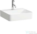 Laufen Val SaphirKeramik 45x42 cm-es csiszolt aljú kézmosó 1 csaplyukkal, túlfolyó nélkül, LCC Active bevonattal, fehér H816280A001111 (H816280A001111)