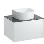 Laufen Sonar matt fehér alsószekrény 57, 7x45, 7x34, 1 cm egy fiókkal, kerámia pulttal H4054010341431 (H4054010341431)
