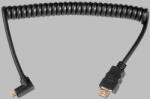 Caruba HDMI-MicroHDMI Spirál kábel 90 fokos csatlakozóval (D183901)