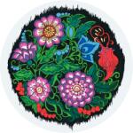  Festés számok szerint - Mandala virágokkal Méret: 50x50cm, Keretezés: Kerek keret
