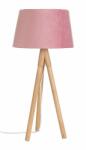 Bizzotto Set 2 veioze lemn natur velur roz Wallas 33x69 cm (0827680)