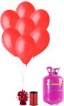 HeliumKing Set petrecere heliu cu baloane roșii 50 buc
