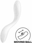 Orion Rrrolling Pleasure White - Vibrator Punct G cu Bilă Stimulatoare, 22x4 cm Vibrator