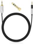 PadForce Cablu audio PadForce pentru casti Sennheiser HD518, HD558, HD598, M40X, M50X, Jack 3.5mm la Jack 2.5mm si adaptor 6.35mm, Lungime 2m