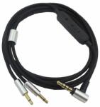 PadForce Cablu audio PadForce pentru casti Sennheiser HD202, HD212, HIFIMAN, HE400i, Jack 3.5mm la x 2 Jack 2.5mm, Lungime 1.20m - Microfon incorporat