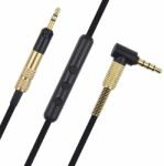 PadForce Cablu audio PadForce pentru casti ATH-M50x, M40x, M60X, M70X, Jack 3.5mm la 2.5mm, Lungime 1.50m - Microfon incorporat