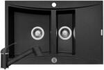 Pyramis Set Pyramis Chiuveta Granit SOFTLINE si Baterie FIDO Negru (070002101FBK)