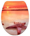 Panitalia Lecsapódásgátlós duroplast WC ülőke tengeri csillag mintás, rozsdamentes fémzsanérral (224218)