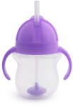  Munchkin itatópohár szívószálas súlyozott Tip and Sip 207ml 6hó lila - babycenter-online
