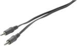 SpeaKa Jack audio kábel, 1x 3, 5 mm jack dugó - 1x 3, 5 mm jack dugó, 2 m, fekete, lapos, SpeaKa Professional 325336 (SP-1301344)
