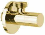 SAPHO sarokszelep rozettával, 1/2'x 3/8', arany (SL017) (SL017)