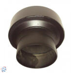  Acél füstcső szűkítő 130-120, vegyestüzelésű kazánhoz, vastagfalú (2mm), fekete