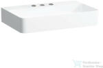 Laufen Val SaphirKeramik 65x42 cm-es csiszolt aljú mosdó 3 csaplyukkal, túlfolyó nélkül, fehér H8162840001581 (H8162840001581)