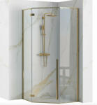 Rea Diamond sarok zuhanykabin 100x195 cm átlátszó üveggel, világos arany profil REA-K6616 (REA-K6616)