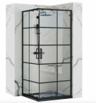 Rea Concept tolóajtós zuhanykabin 80x190 cm, átlátszó keretes üveggel, fekete profil REA-K5479 (REA-K5479)