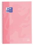 OXFORD Caiet cu spirala, OXFORD Europeanbook 1, A4+, 80 file-90g/mp, hardcover roz pastel, Scribzee-dictando (OX-400138324)