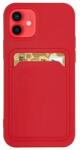 Hurtel Kártya tok szilikon tárca tárca kártyafoglalattal dokumentumok iPhone 11 Pro-hoz piros (H-75359)