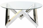  FULMINEO design dohányzóasztal - 90cm -ezüst/arany (MB-202976)