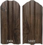 TTC Set 25 Buc Sipca Metalica Gard Imitatie Lemn Mahon Mat Fata/Spate, Otel Calitate Premium, Grosime 0.5 mm, Latime 115 mm - Lungime 1500 mm