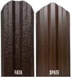 TTC Set 25 Buc Sipca Metalica Gard Maro Inchis Mat Structurat, Otel Calitate Premium, Grosime 0.5 mm, Latime 115 mm - Lungime 1700 mm