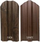 TTC Set 25 Buc Sipca Metalica Gard Imitatie Lemn Mahon Mat, Otel Calitate Premium, Grosime 0.40 mm, Latime 115 mm - Lungime 1400 mm