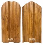 TTC Set 25 Buc Sipca Metalica Gard Imitatie Lemn Stejar Striat Fata/Spate, Otel Calitate Premium, Grosime 0.5 mm, Latime 115 mm - Lungime 800 mm
