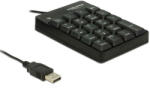 Delock Tastatura DeLOCK 12481 numeric keypad USB Universal Black, USB, Cu fir (12481) - vexio
