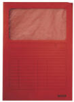 Leitz A4 ablakos karton piros mappa (39500325)