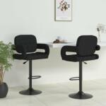 vidaXL Scaune de bar, 2 buc. , negru, material textil (335623)