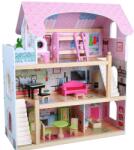 Moni Дървена къща за кукли Moni Toys - Mila, с 16 аксесоара (108559)
