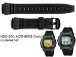 Casio HDD-600 HDD-600G Casio fekete műanyag szíj (Casio szíj HDD-600)