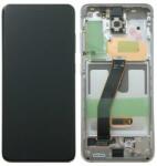 Samsung GH82-22123B Gyári Samsung Galaxy S20 / S20 5G AMOLED kijelző érintővel Fehér kerettel előlap (GH82-22123B)