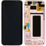 Samsung GH97-20470E Gyári Samsung Galaxy S8 Plus OLED kijelző érintővel Rózsaszín kerettel előlap (GH97-20470E)