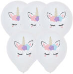  5 darabos latex lufi - Unikornis virággal