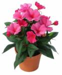 4-Home Floare artificială Impatiens în ghiveci, roz închis, 24 cm
