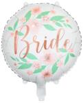 PartyDeco Balon din folie - Floare mireasă 45 cm, alb
