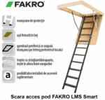 FAKRO LMS Smart - Scara pod metalica si usa finisata in bej (LMS Smart)