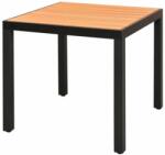 vidaXL Masă de grădină lemn compozit, aluminiu, 80x80x74 cm, maro (42793)