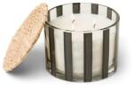 Paddywax Lumânare parfumată în pahar, 3 fitiluri - Paddywax Al Fresco Striped Glass Candle Palo Santo & Sage 340 g