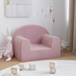 vidaXL Canapea pentru copii, roz, pluș moale (341790) Canapea